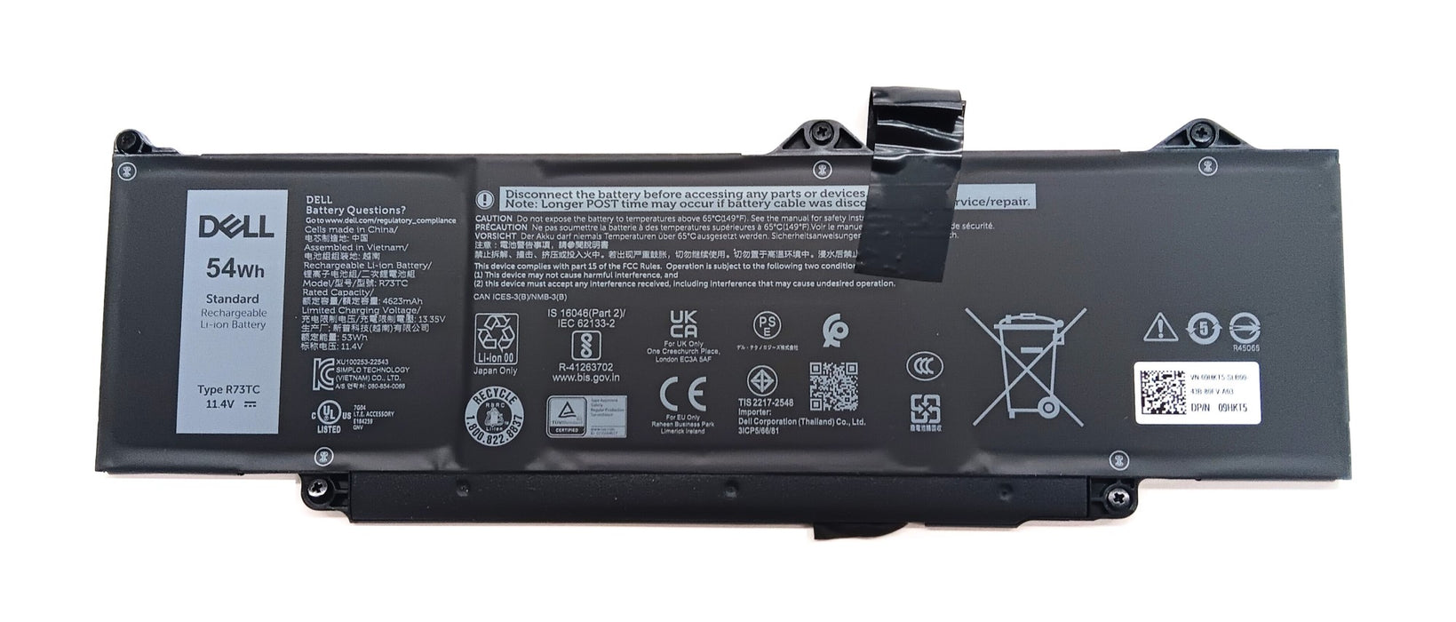 Components>Batteries>Laptops - Dell - 9HKT5 - Open Box