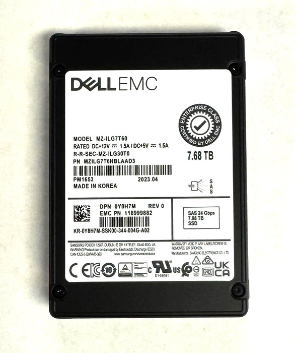 Drives & Storage>SSD Drives - Dell - Y8H7M - Refurbished
