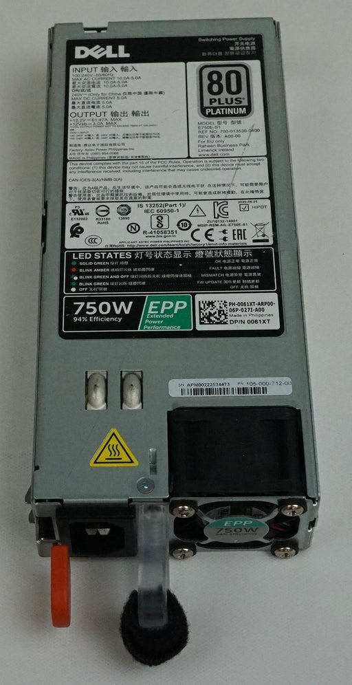 Servers>Server Options>Power Supplies - Dell - 061XT - Open Box