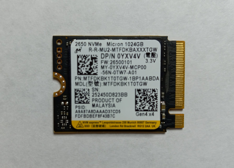 Drives & Storage>SSD Drives - Dell - YXV4V - Open Box