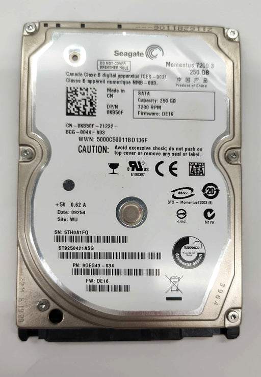 Drives & Storage>Internal Hard Drives>SATA - Dell - K850F - Open Box