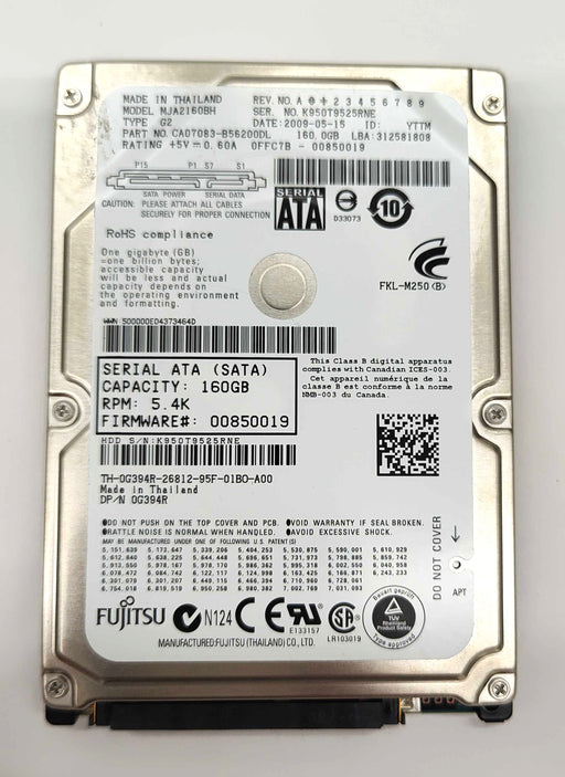 Drives & Storage>Internal Hard Drives>SATA - Dell - G394R - Open Box