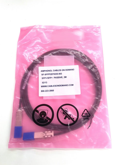 Cables & Connectors>Direct Attach Cables - Amphenol Connex - SF-SFPP2EPASS-003 - Open Box