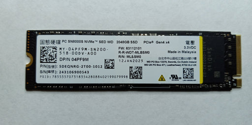 Drives & Storage>SSD Drives - Dell - 4PF9M - Open Box