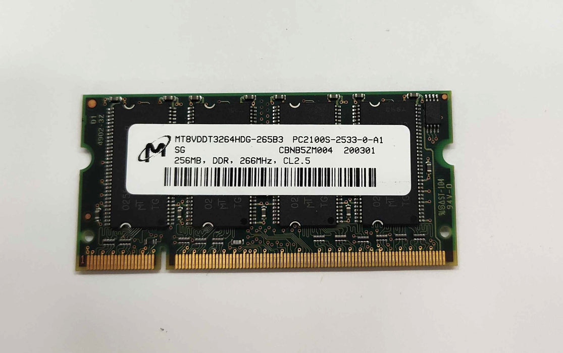 Memory>RAM - Desktop/Laptop - Micron - MT8VDDT3264HDG-265B3 - Open Box