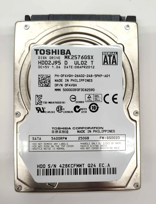 Drives & Storage>Internal Hard Drives>SATA - Dell - F4VGH - Open Box