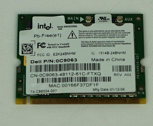 Networking>Ethernet / Network / Wireless Cards - Dell - C9063 - Open Box