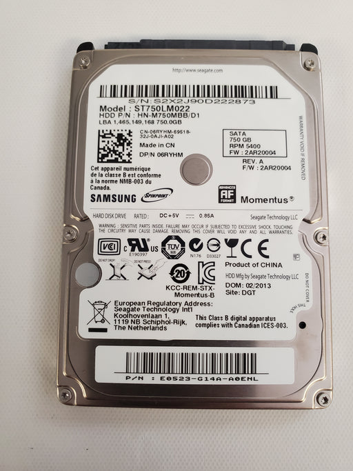 Drives & Storage>Internal Hard Drives>SATA - Dell - 6RYHM - Open Box