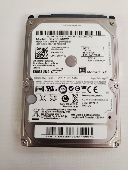 Drives & Storage>Internal Hard Drives>SATA - Dell - 6RYHM - Open Box