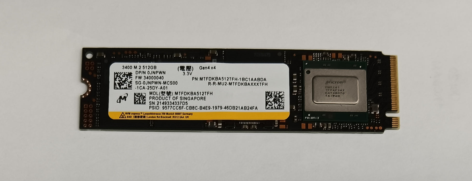 Drives & Storage>SSD Drives - Dell - JNPWN - Refurbished