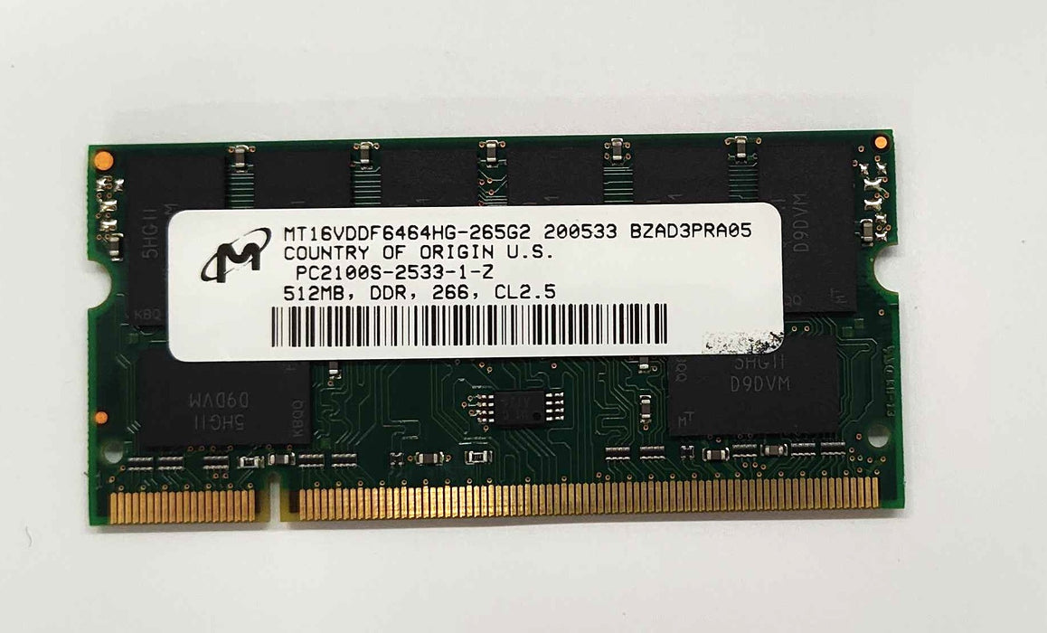 Memory>RAM - Desktop/Laptop - Dell - MT16VDDF6464HG-265G2 - Open Box
