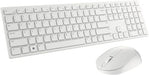 Dell KM5221WWKB-US Mouse And Keyboard Combo Set With USB Receiver - RF 2.4 GHz - 3 Mouse Buttons - White - Open Box - 2