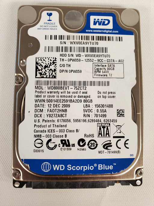 Drives & Storage>Internal Hard Drives>SATA - Dell - PW059 - Open Box