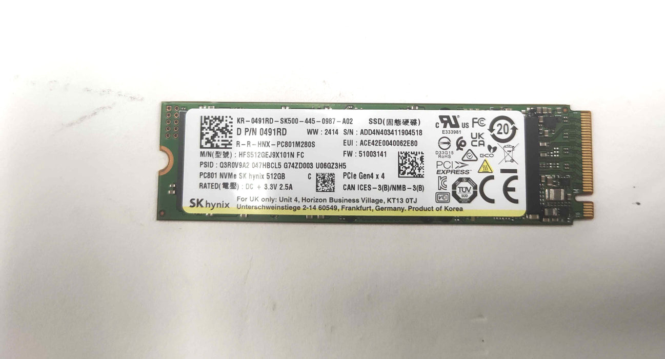Drives & Storage>SSD Drives - Dell - 491RD - Refurbished