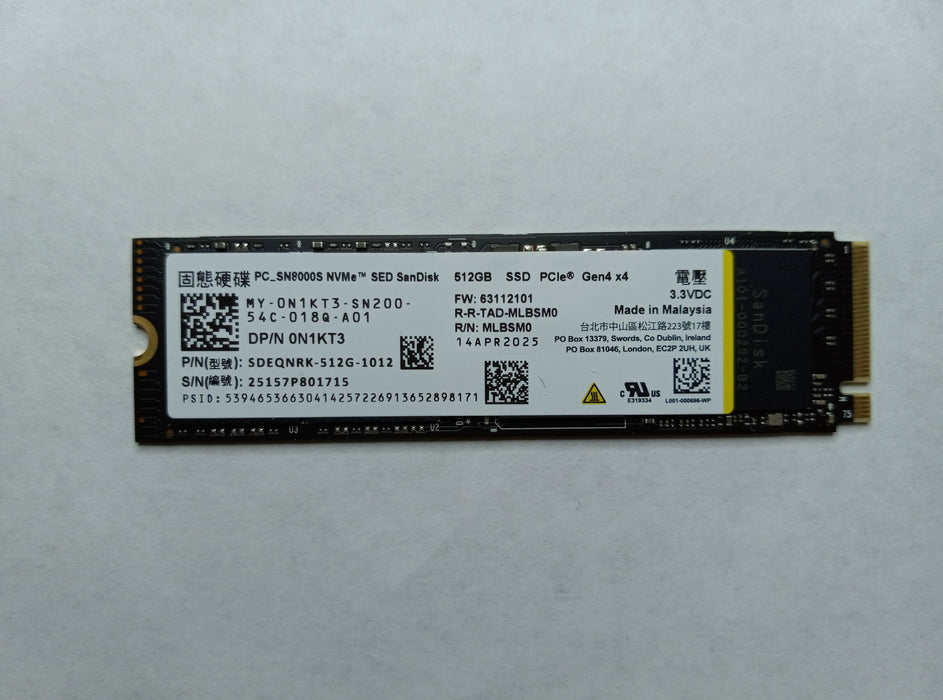Drives & Storage>SSD Drives - Dell - N1KT3 - Open Box
