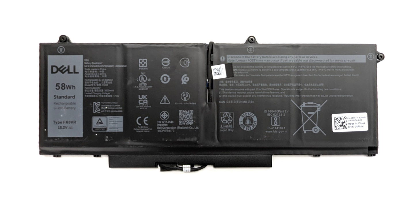 Components>Batteries>Laptops - Dell - 8P81K - Open Box